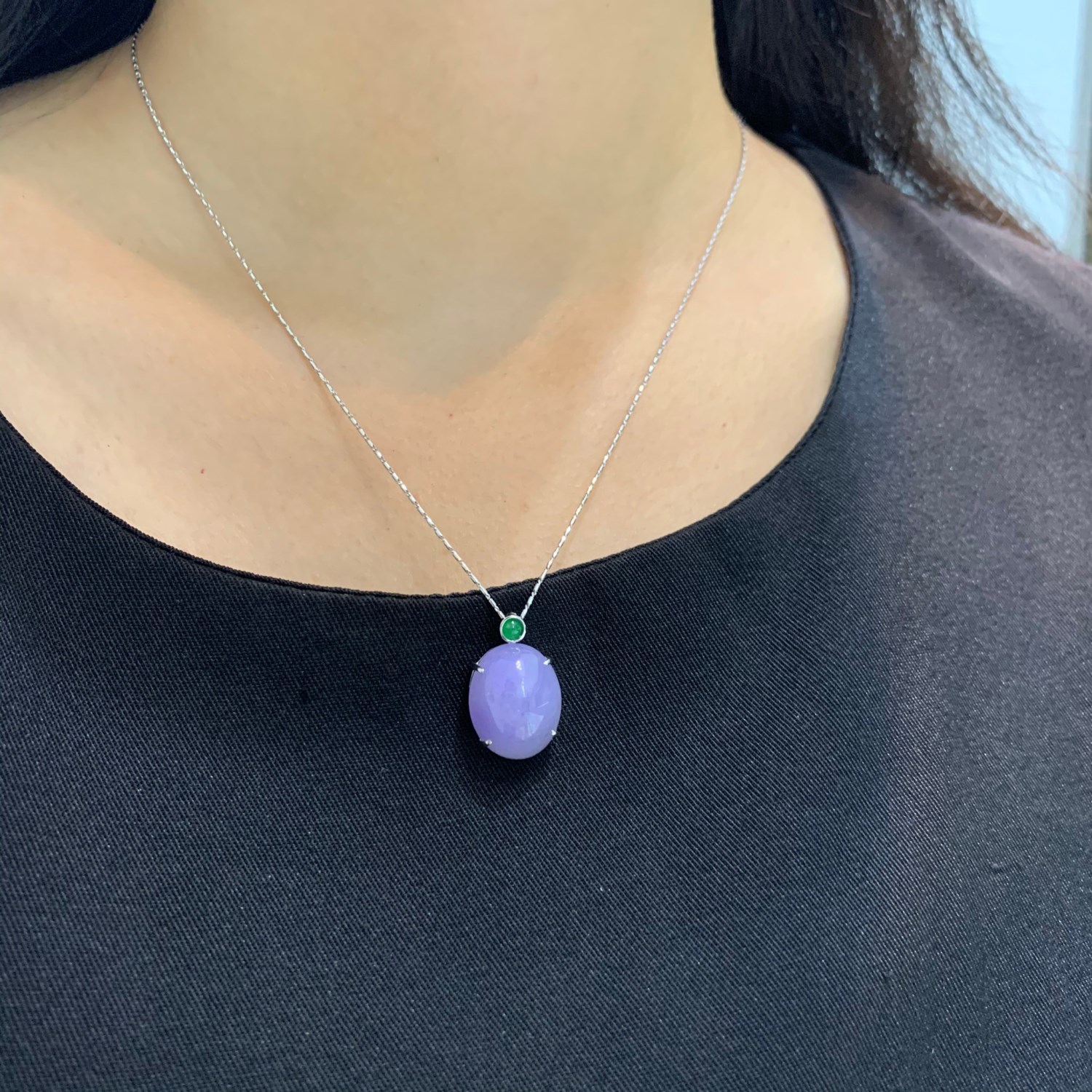 紫翡翠蛋面墜(已售出)