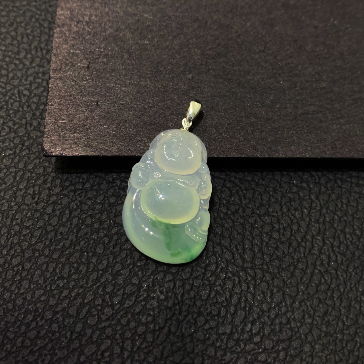 冰種帶綠布袋彌勒佛(已售出)