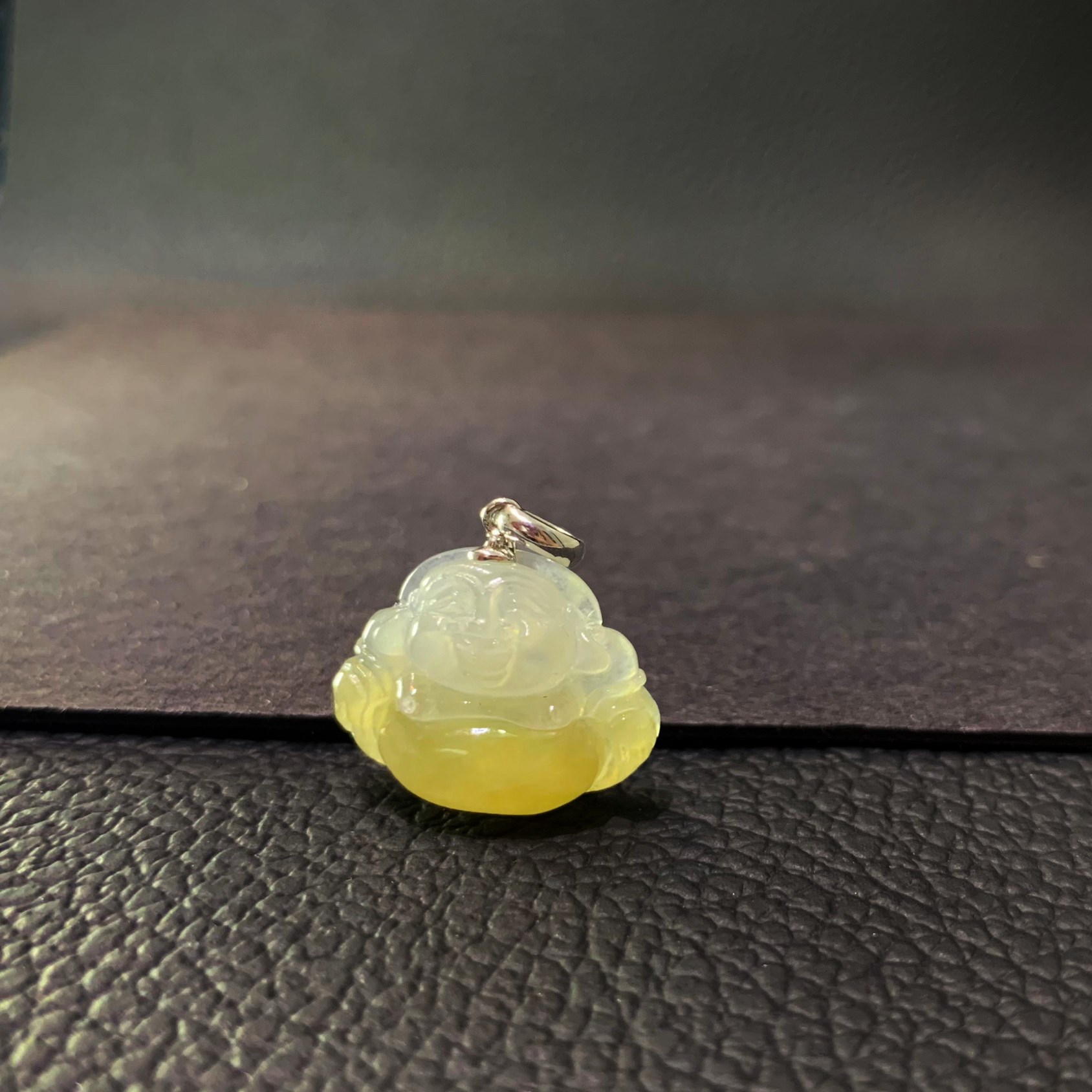 冰種黃翡彌勒玉墜(已售出)