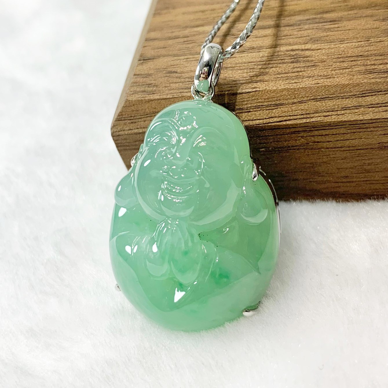 冰種滿綠彌勒佛(已售出)