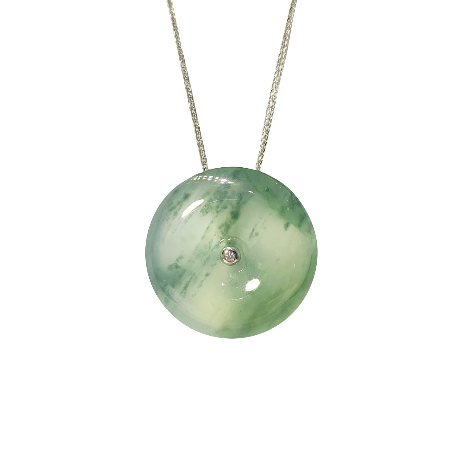 玻璃種飄蘭花平安扣(已售出)