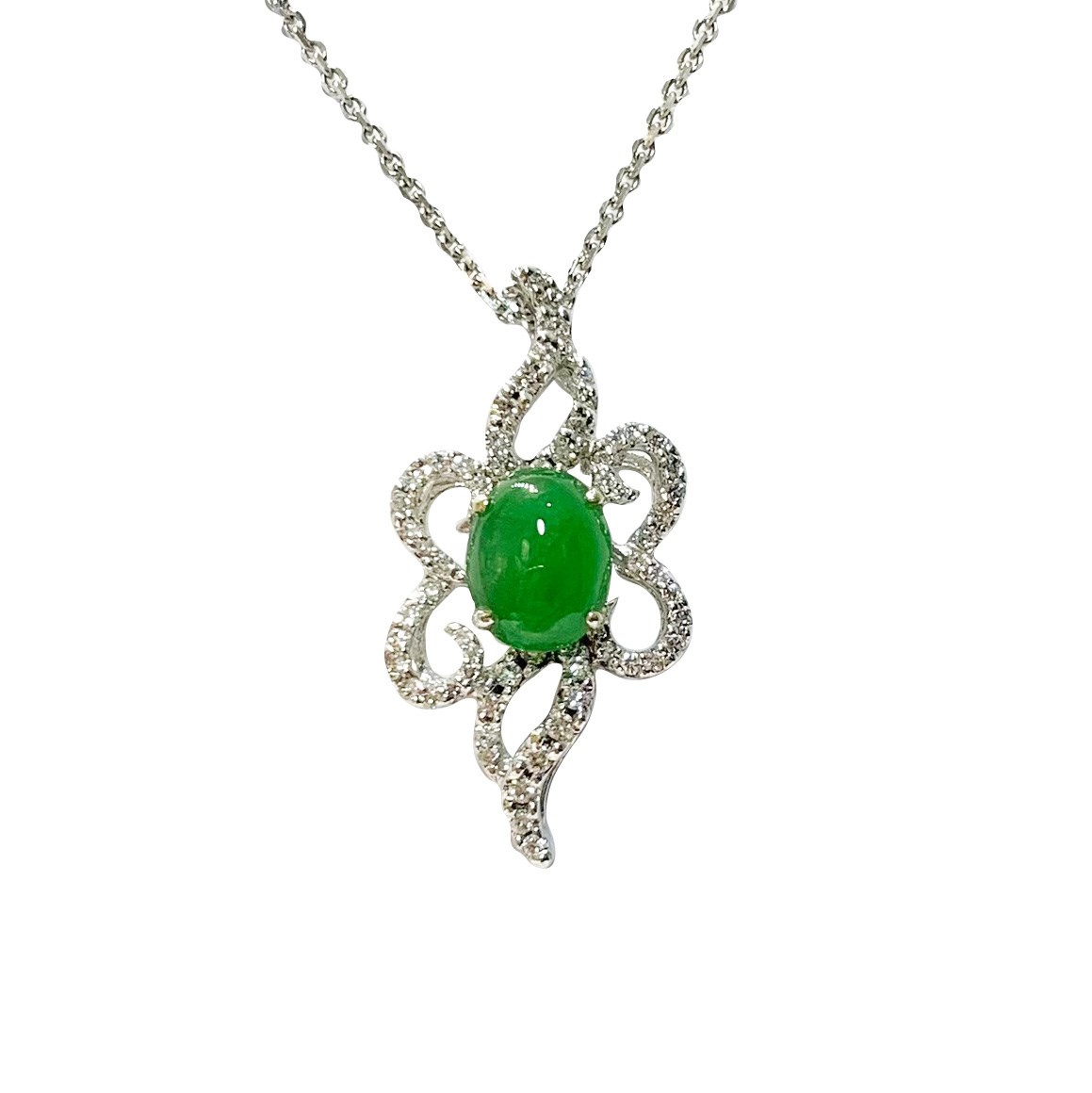 翡翠花開富貴玉墜