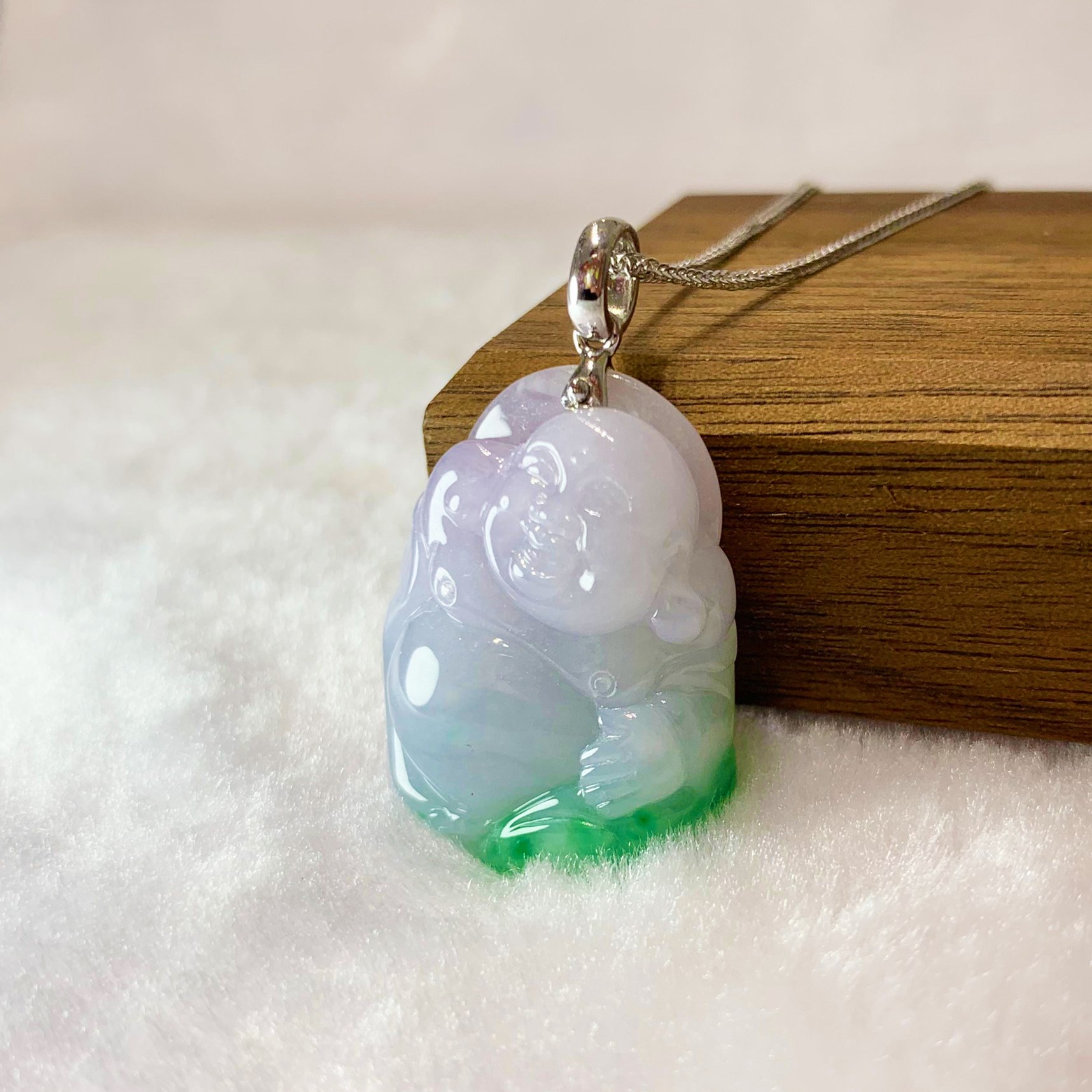 春帶財布袋彌勒佛玉墜(已售出)