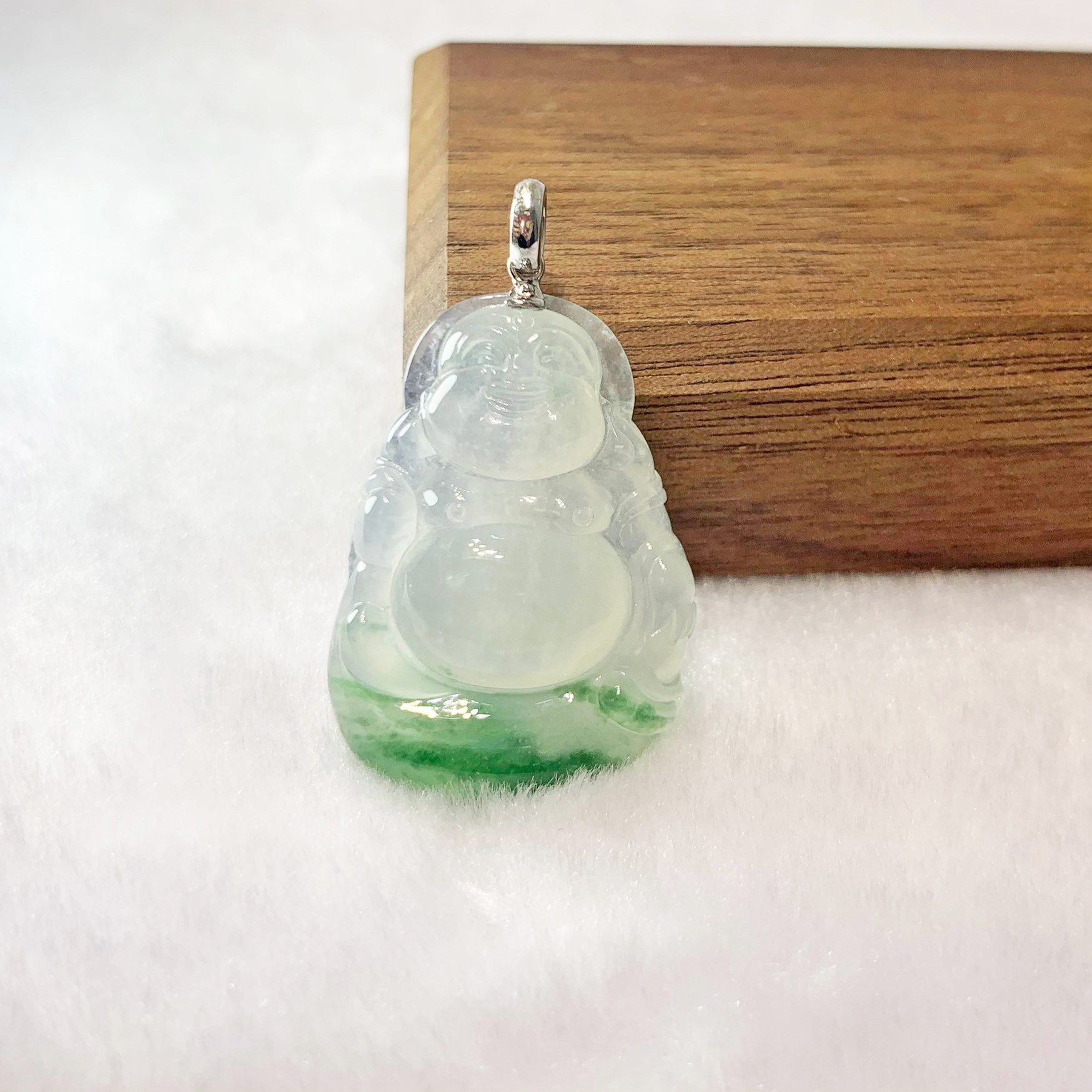 冰種帶綠布袋彌勒佛(已售出)