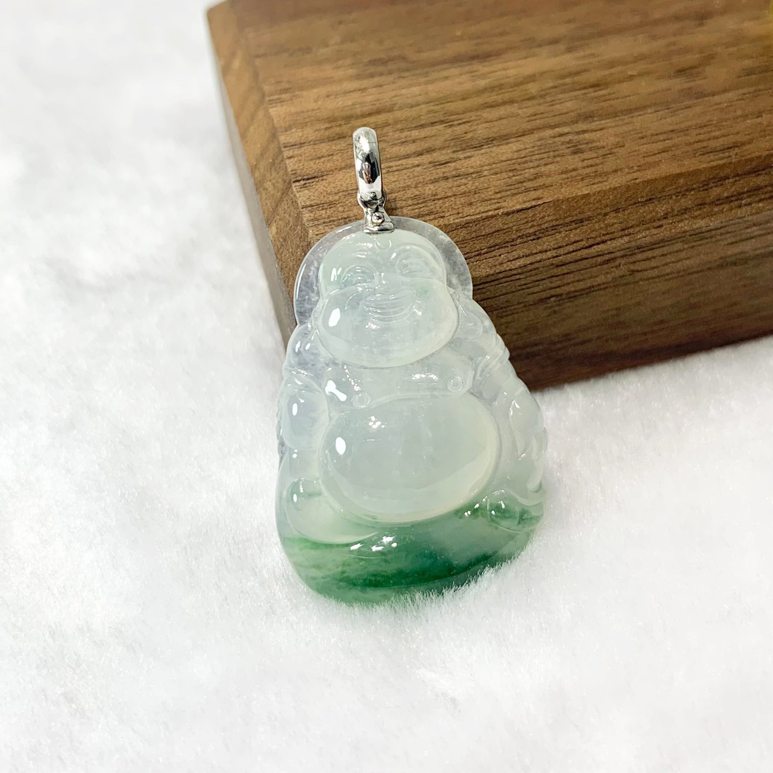 冰種帶綠布袋彌勒佛(已售出)