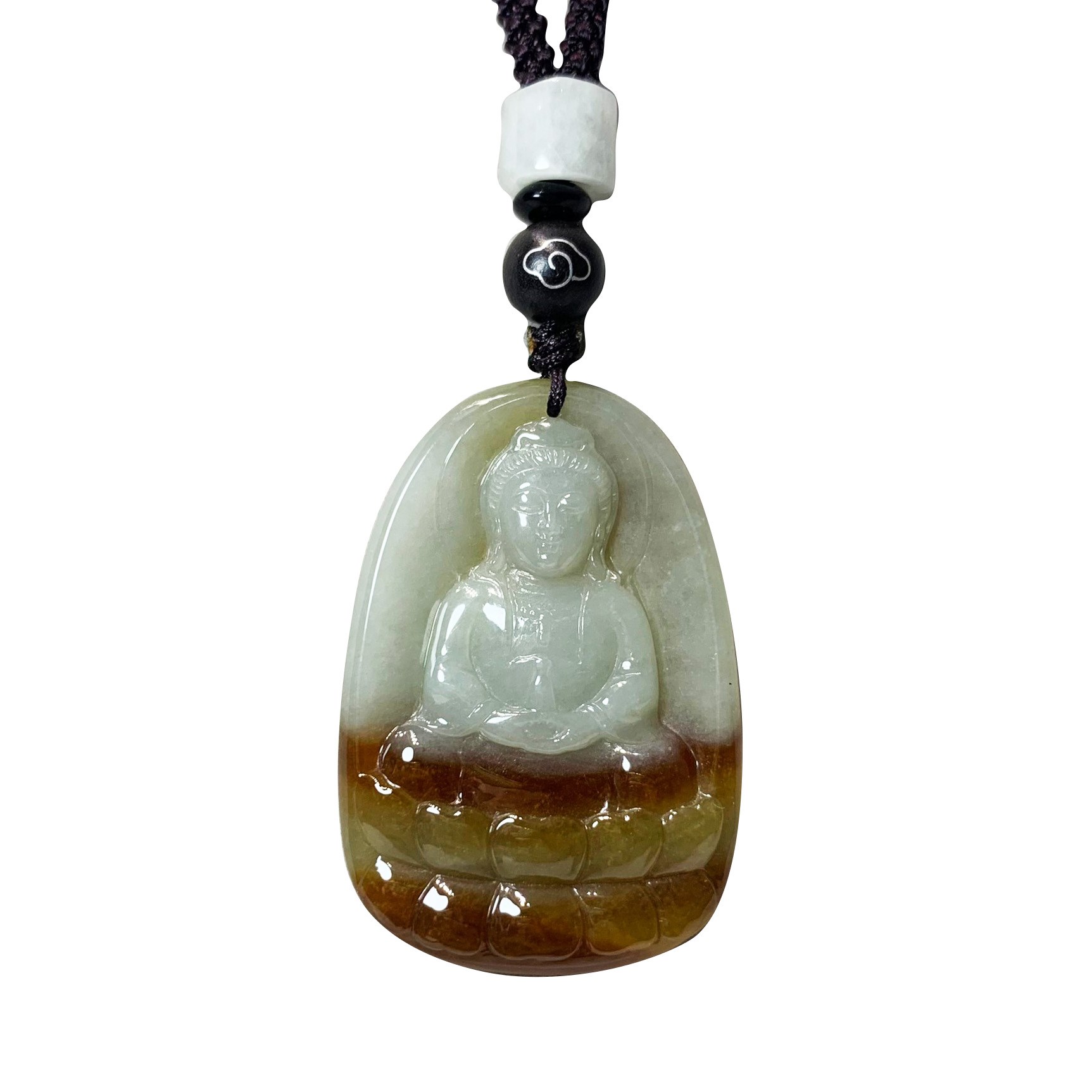 黃翡蓮花觀音玉墜(已售出)