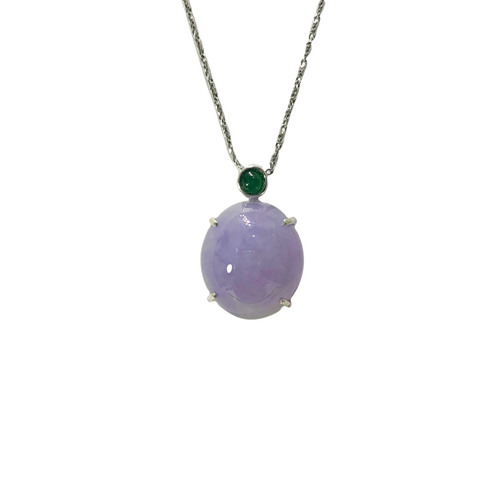 紫翡翠蛋面玉墜(已售出)