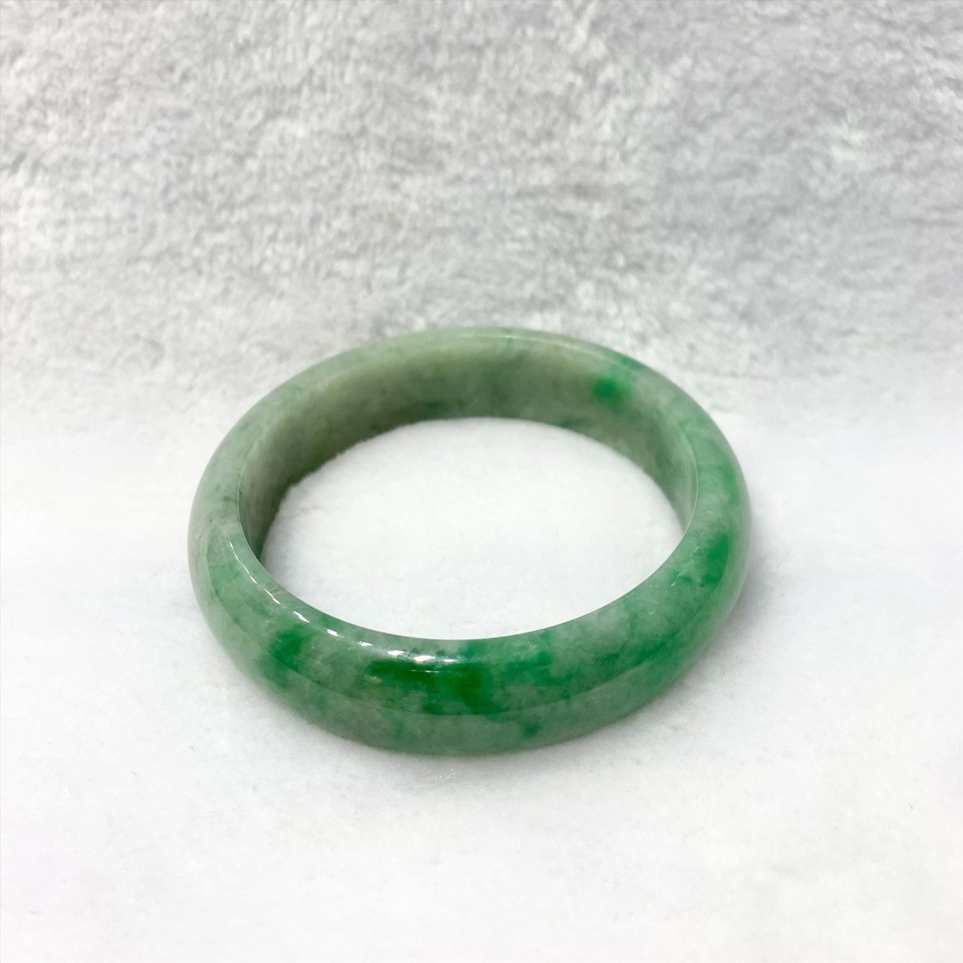 寬版平安翡翠玉鐲 #19-19.5(已售出)