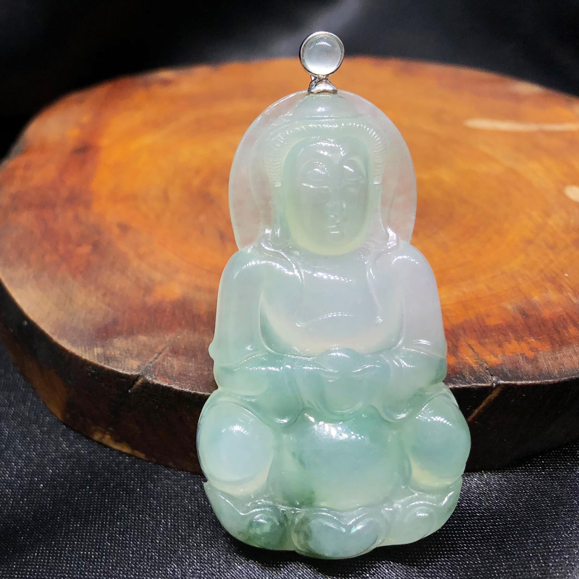 冰種芙蓉觀音玉墜(已售出)