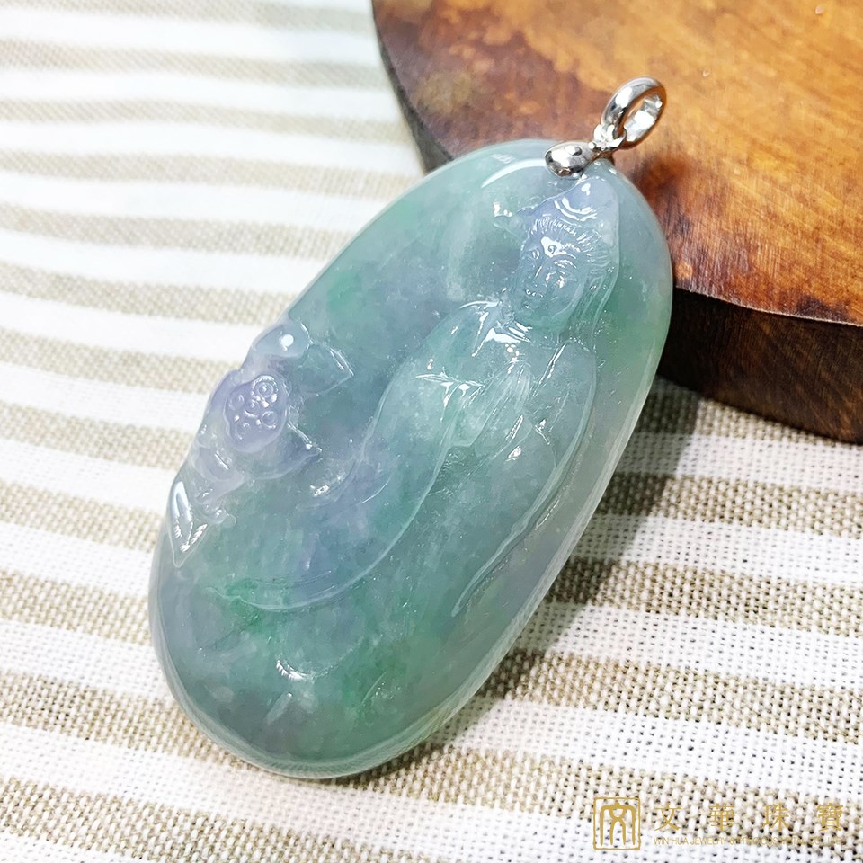 厚料春帶財觀音玉牌(已售出)