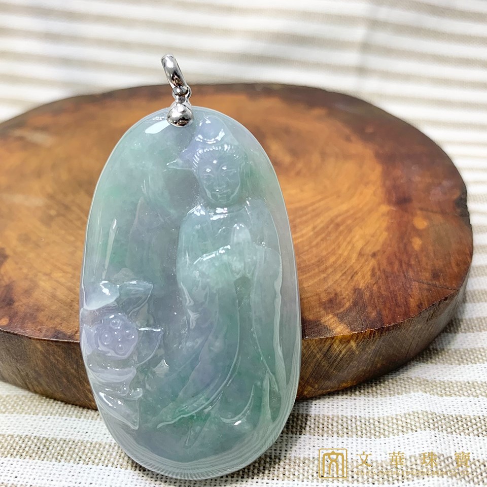 厚料春帶財觀音玉牌(已售出)