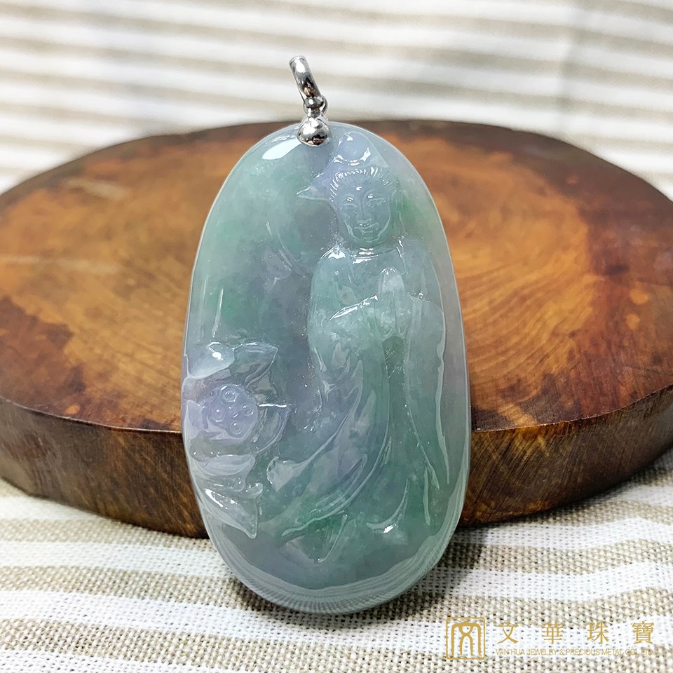 厚料春帶財觀音玉牌(已售出)