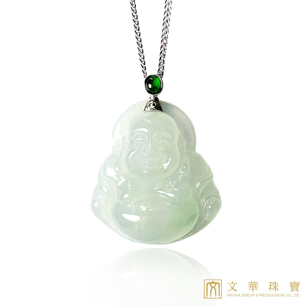 冰種芙蓉綠彌勒佛玉墜