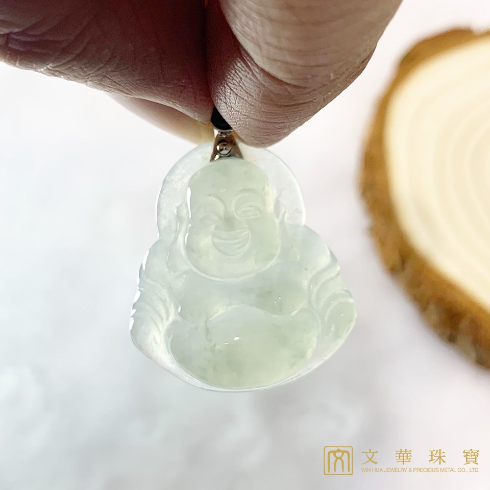 冰種芙蓉綠彌勒佛玉墜