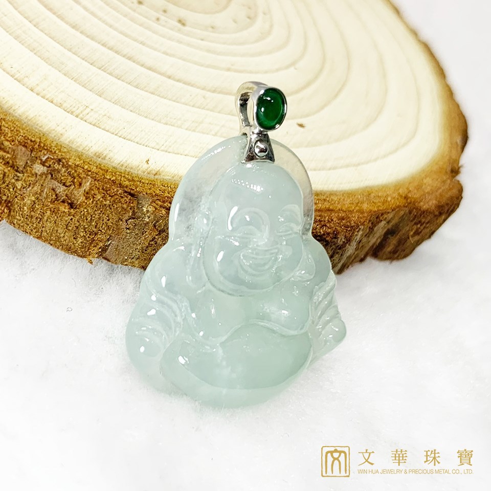 冰種芙蓉綠彌勒佛玉墜