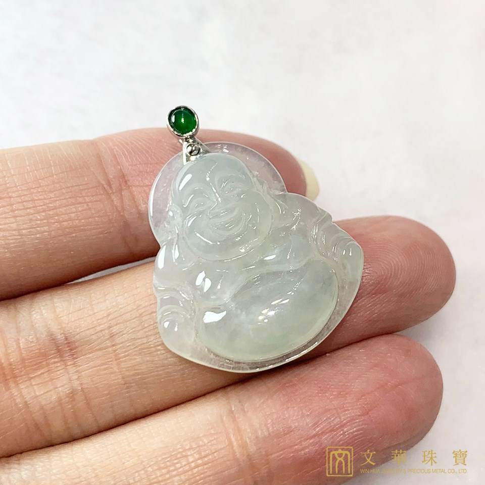 冰種芙蓉綠彌勒佛玉墜
