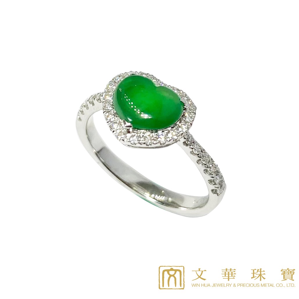 心型翡翠鑽戒(已售出)