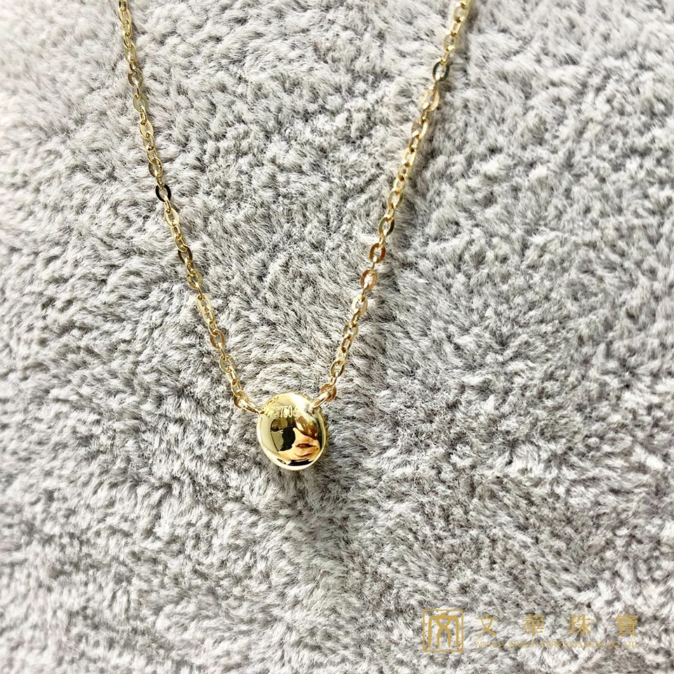 翡翠古錢黃K項鍊