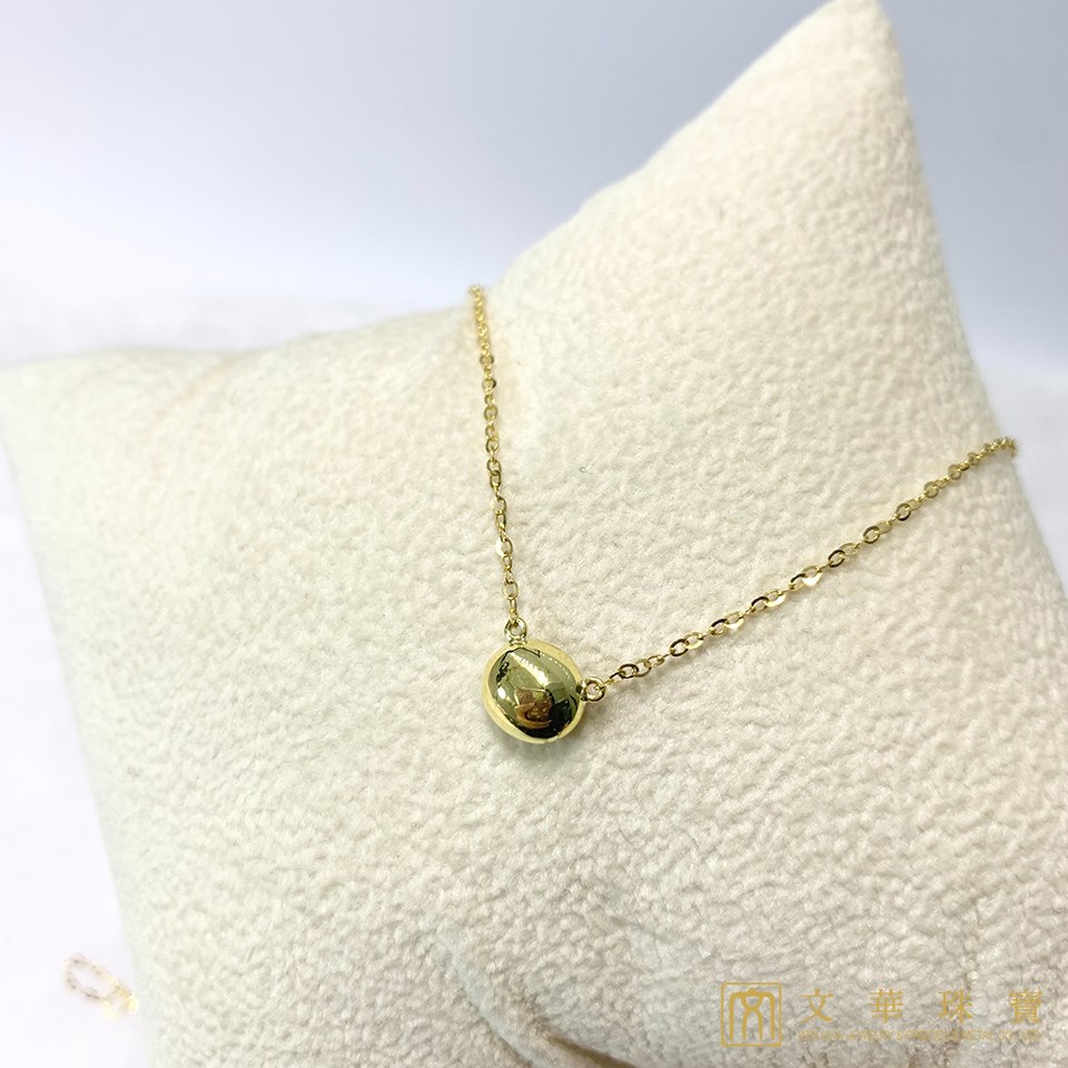 翡翠蛋面黃K項鍊(已售出)