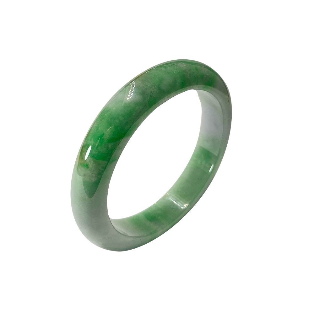 翡翠三彩玉鐲(18.5-19圍) 附中國寶石證書(已售出)