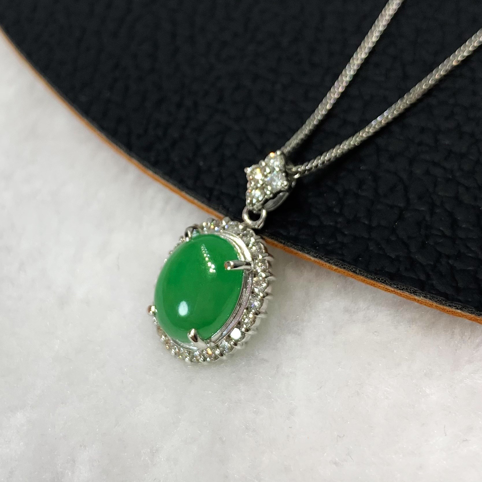 翡翠蛋面鑽墜(已售出)