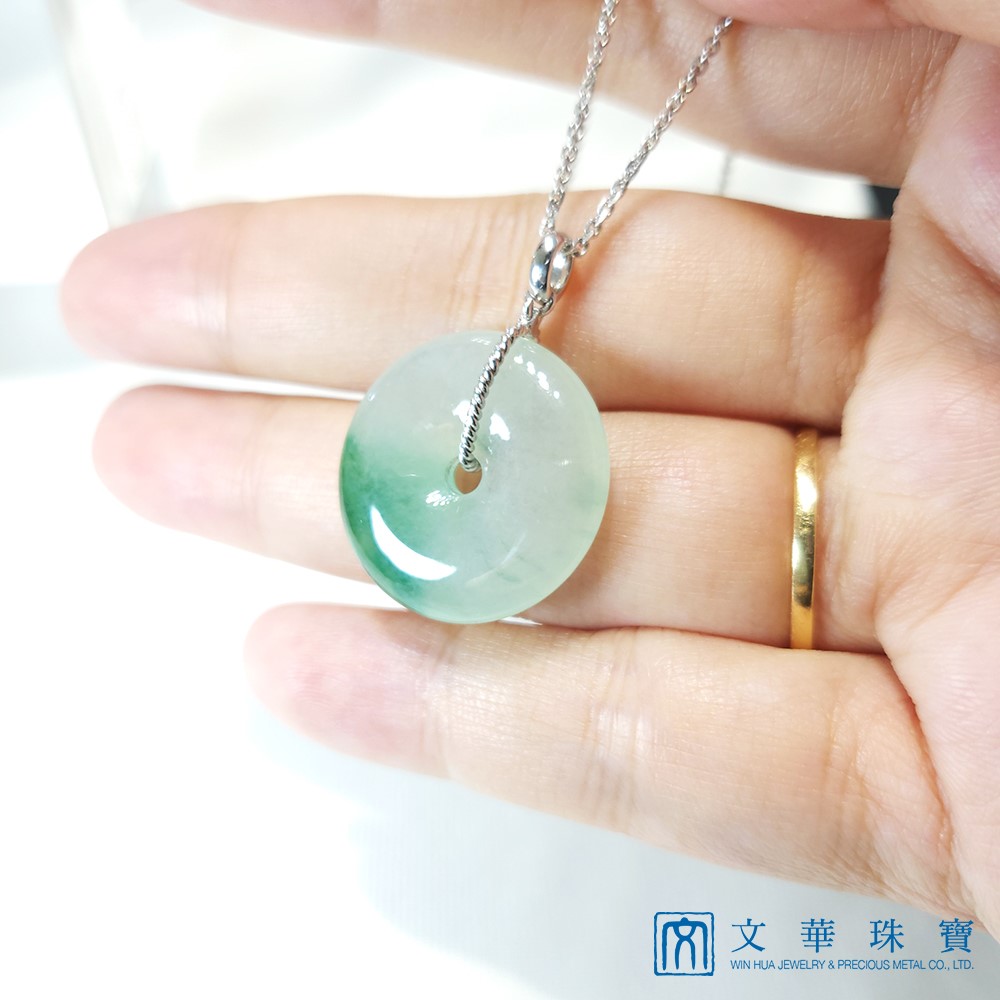冰種帶綠平安扣玉墜 (已售出)