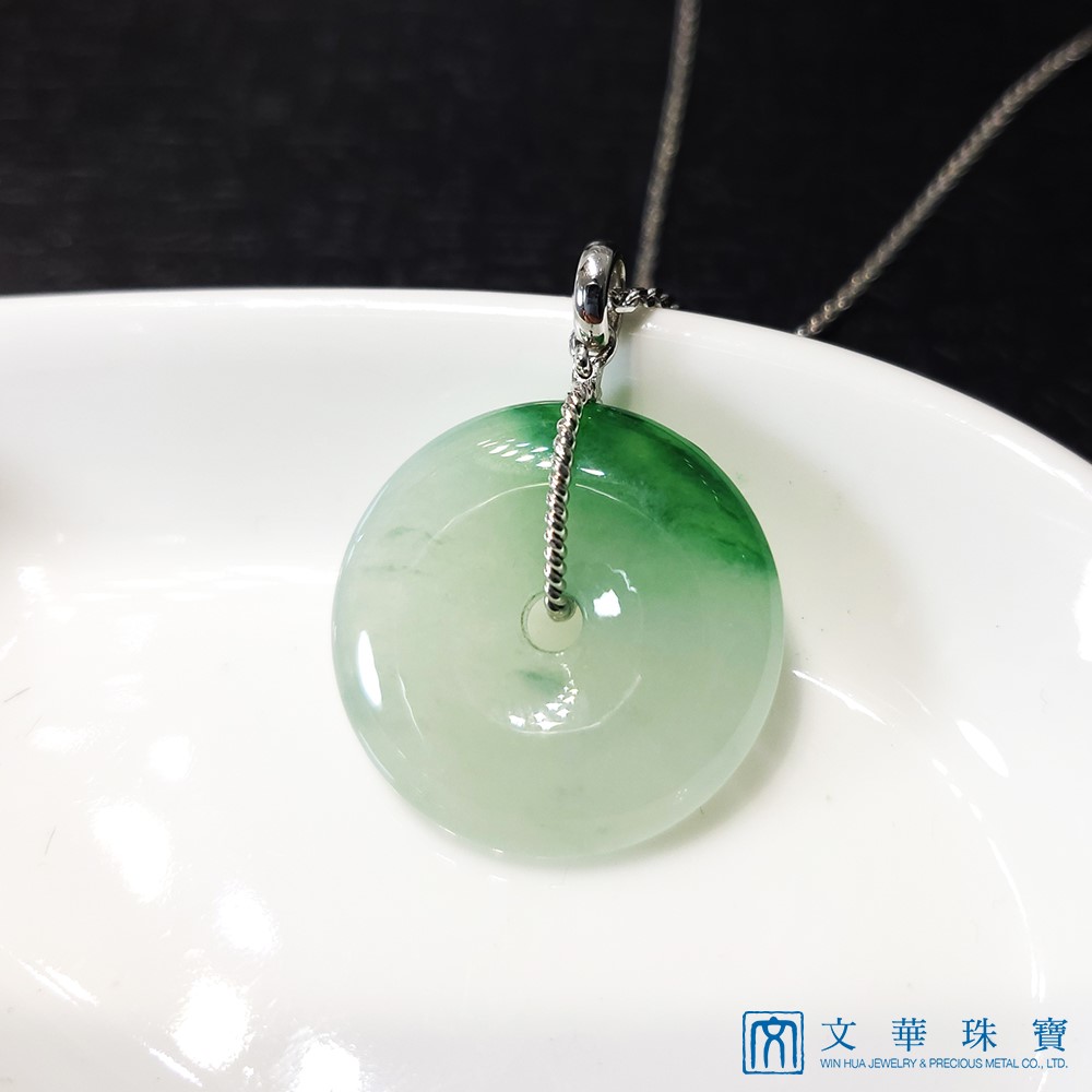 冰種帶綠平安扣玉墜 (已售出)