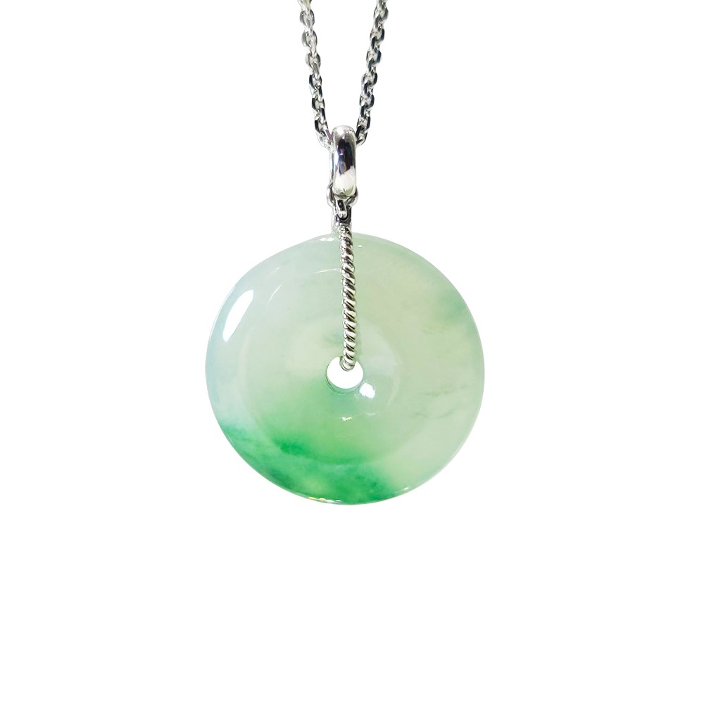 冰種帶綠平安扣玉墜 (已售出)