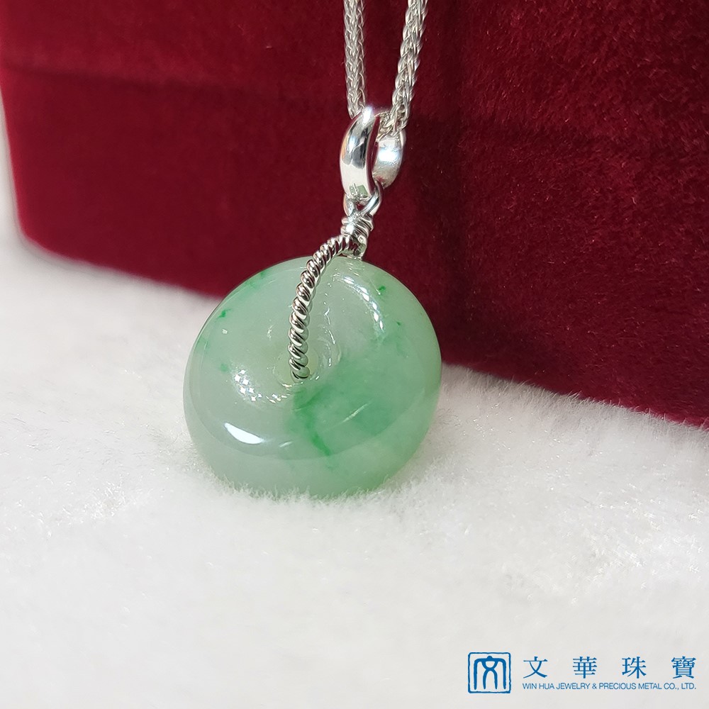 冰糯帶綠平安扣(已售出)