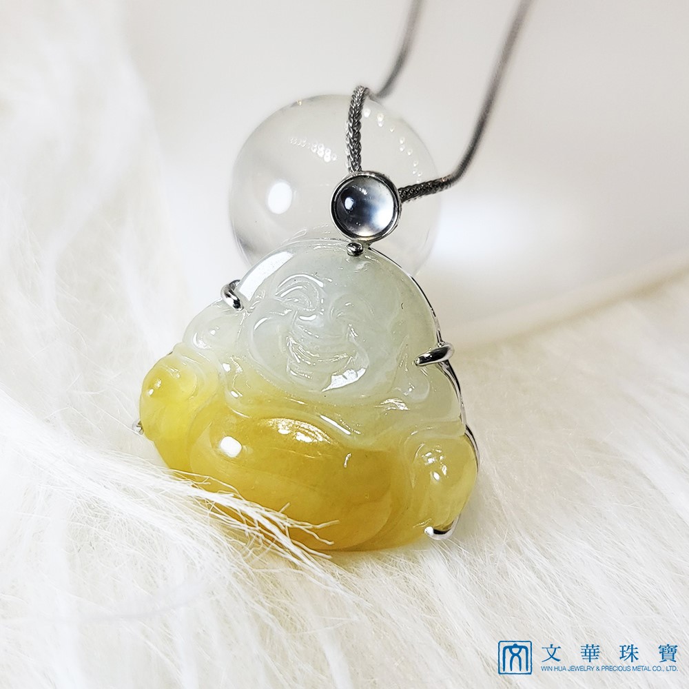 冰糯巧色黃翡彌勒(已售出)