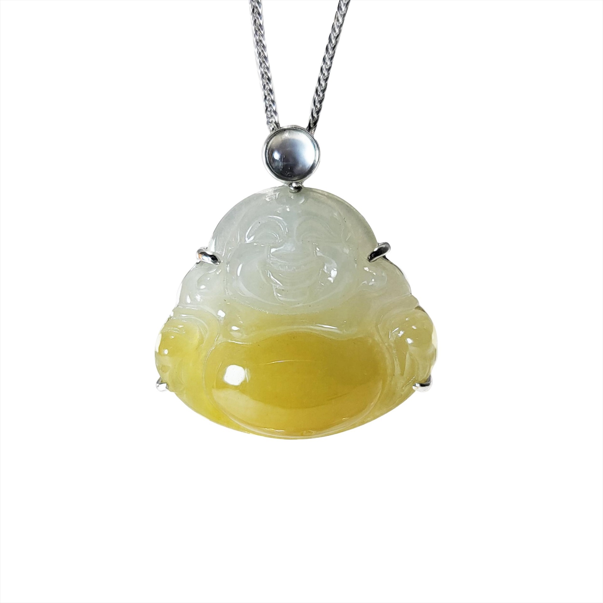 冰糯巧色黃翡彌勒(已售出)