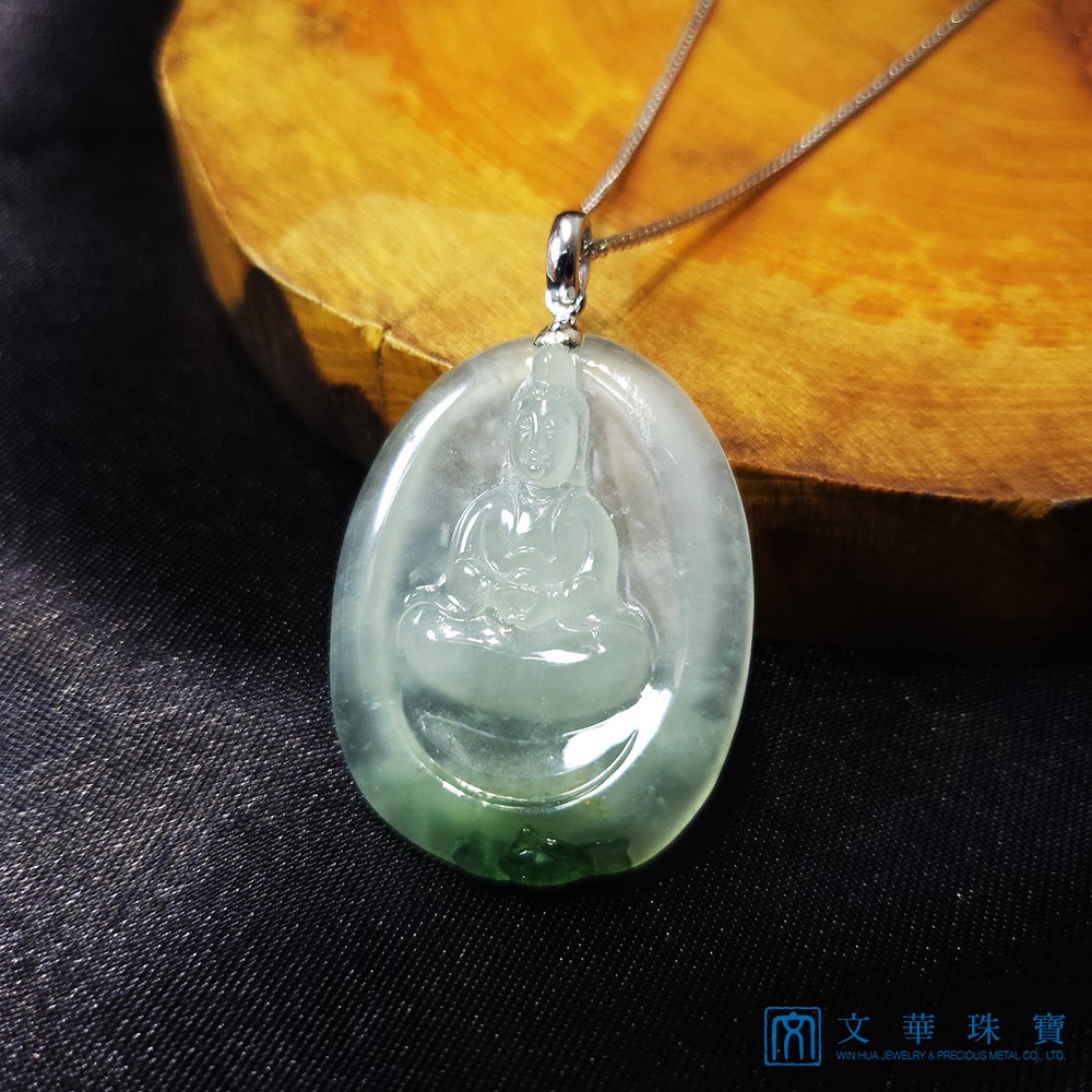 冰玻種觀音玉牌 (已售出)