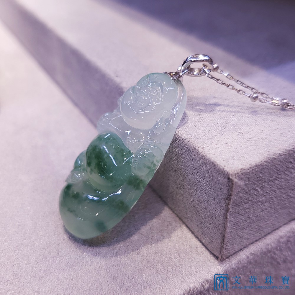 冰玻飄花布袋佛公