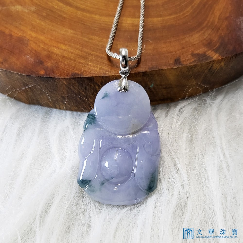 粉紫飄花布袋彌勒(已售出)