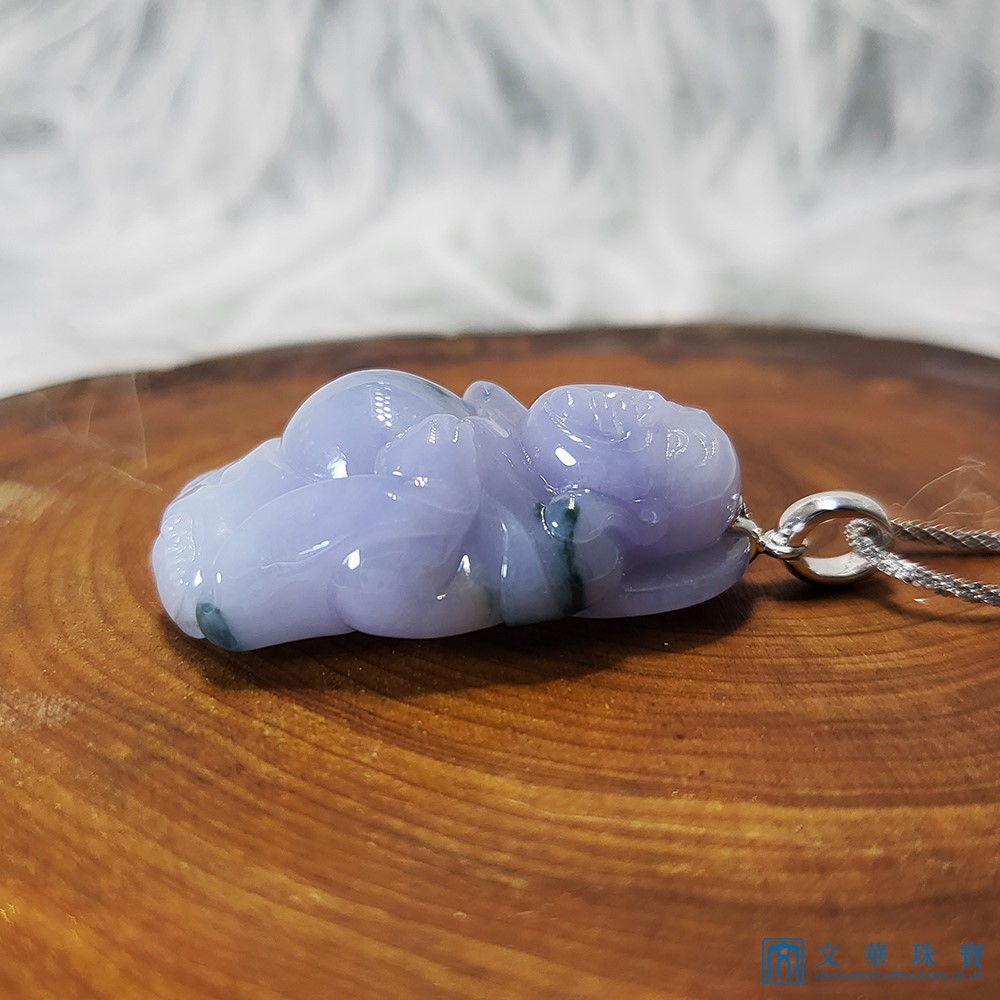 粉紫飄花布袋彌勒(已售出)