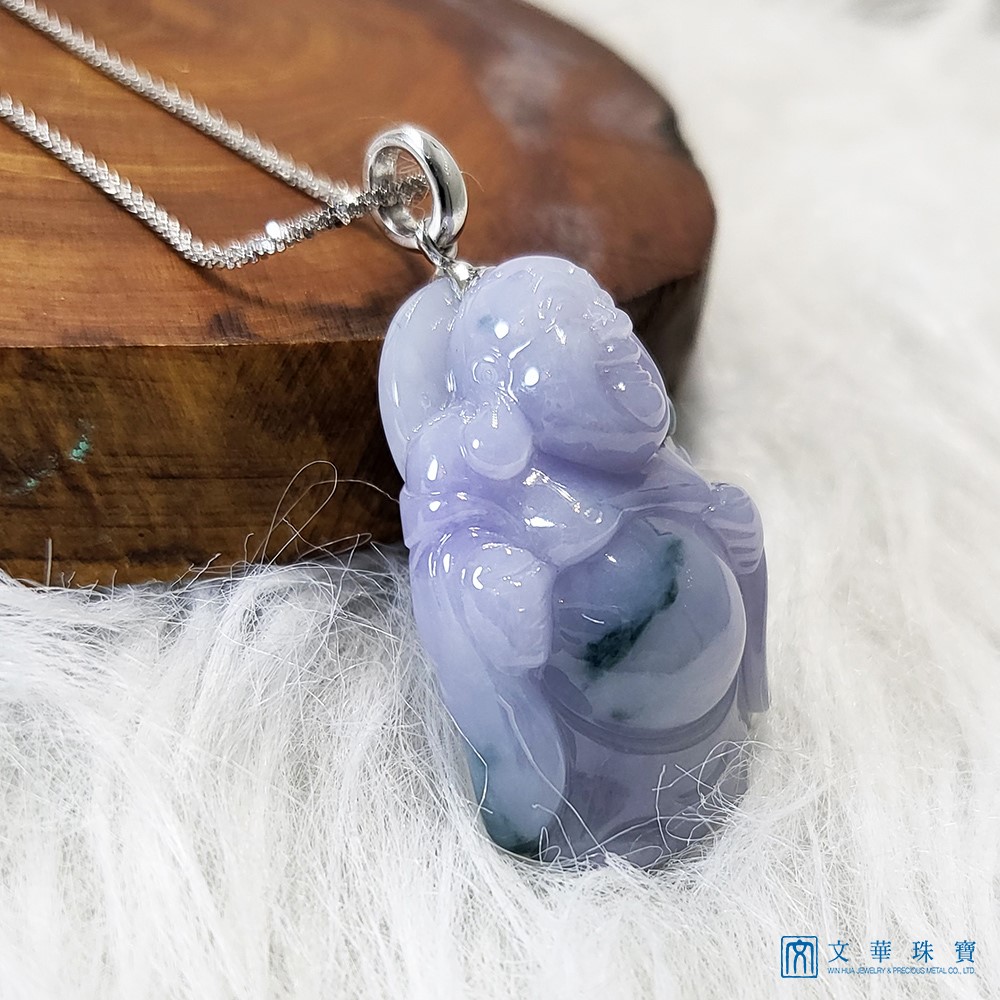 粉紫飄花布袋彌勒(已售出)