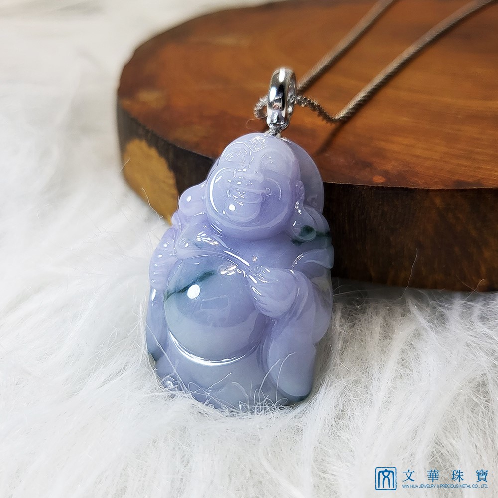 粉紫飄花布袋彌勒(已售出)