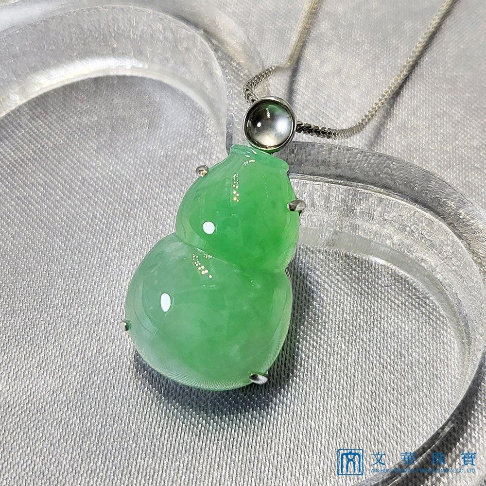 冰糯陽綠福祿玉墜(已售出)