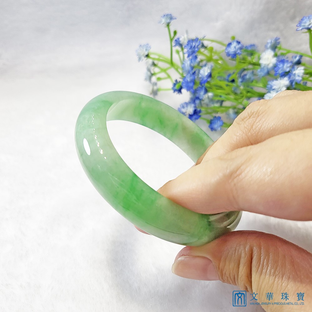冰種陽綠貴妃鐲 手圍16.5-17號(已售出)