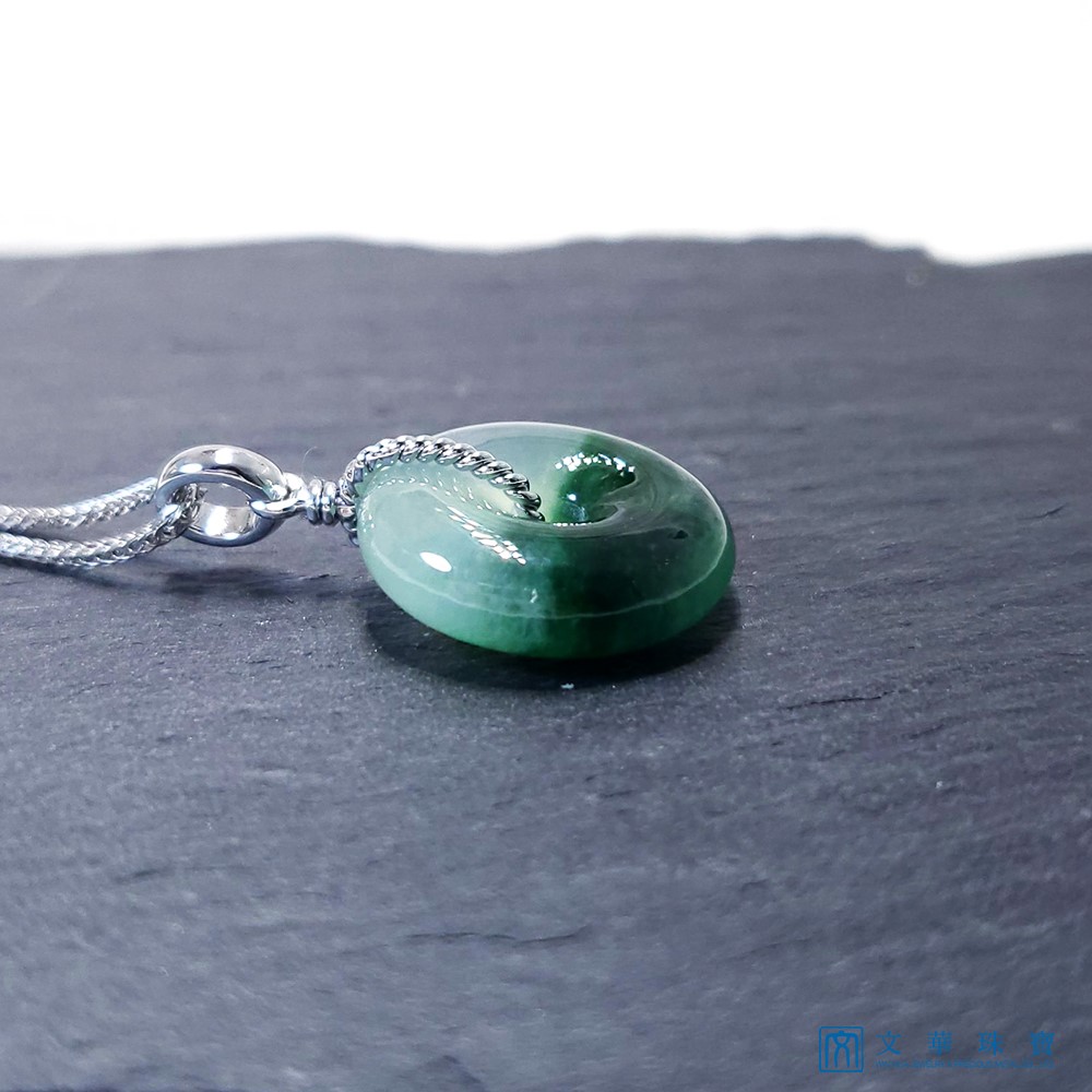 冰花青平安扣玉墜(已售出)