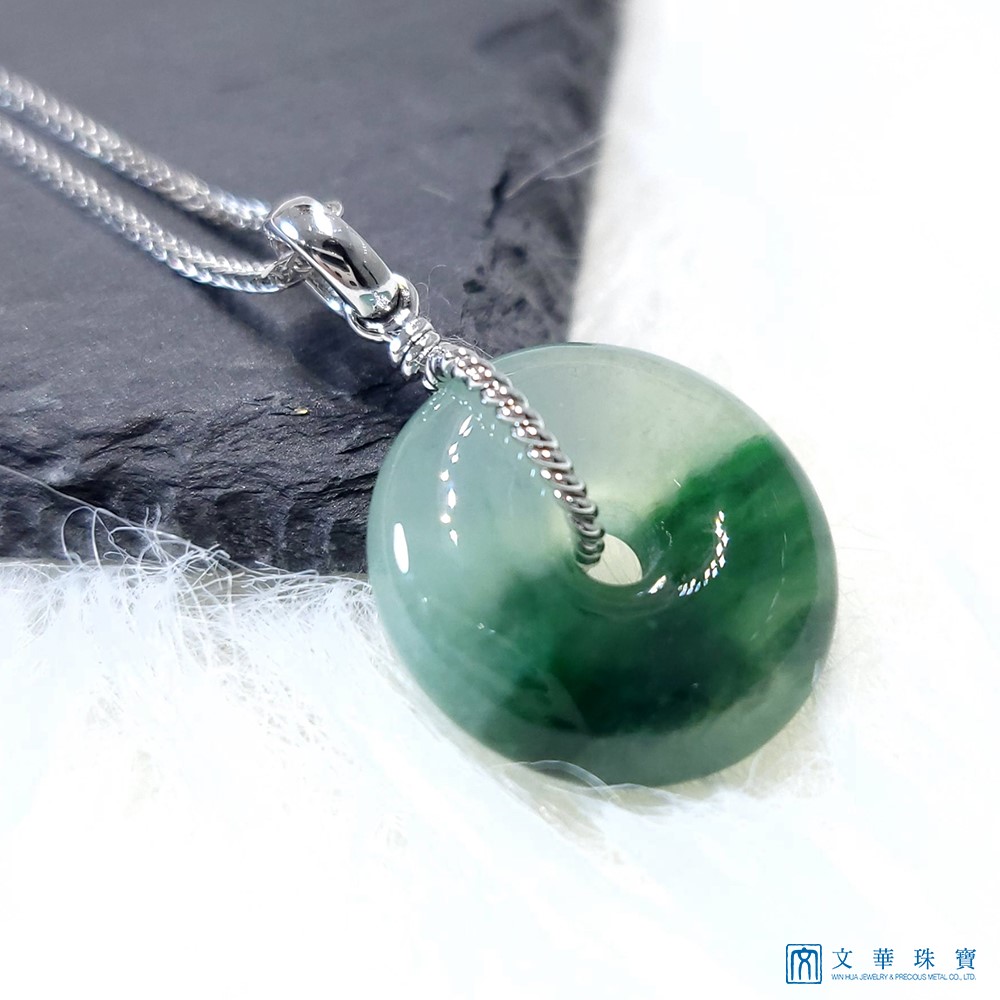 冰花青平安扣玉墜(已售出)