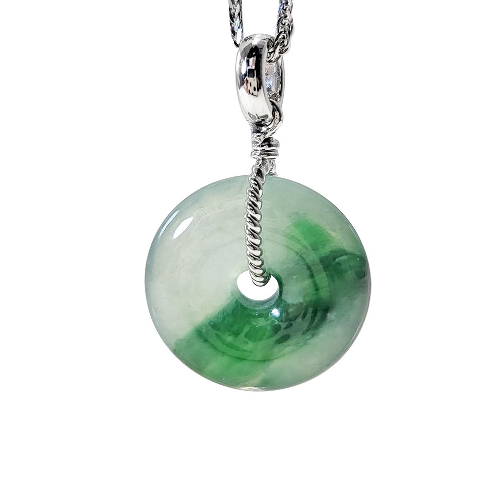 冰花青平安扣玉墜(已售出)