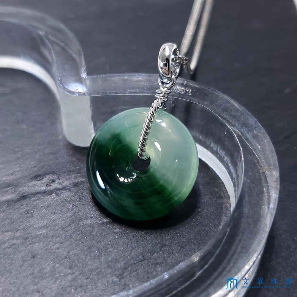 冰花青平安扣玉墜(已售出)