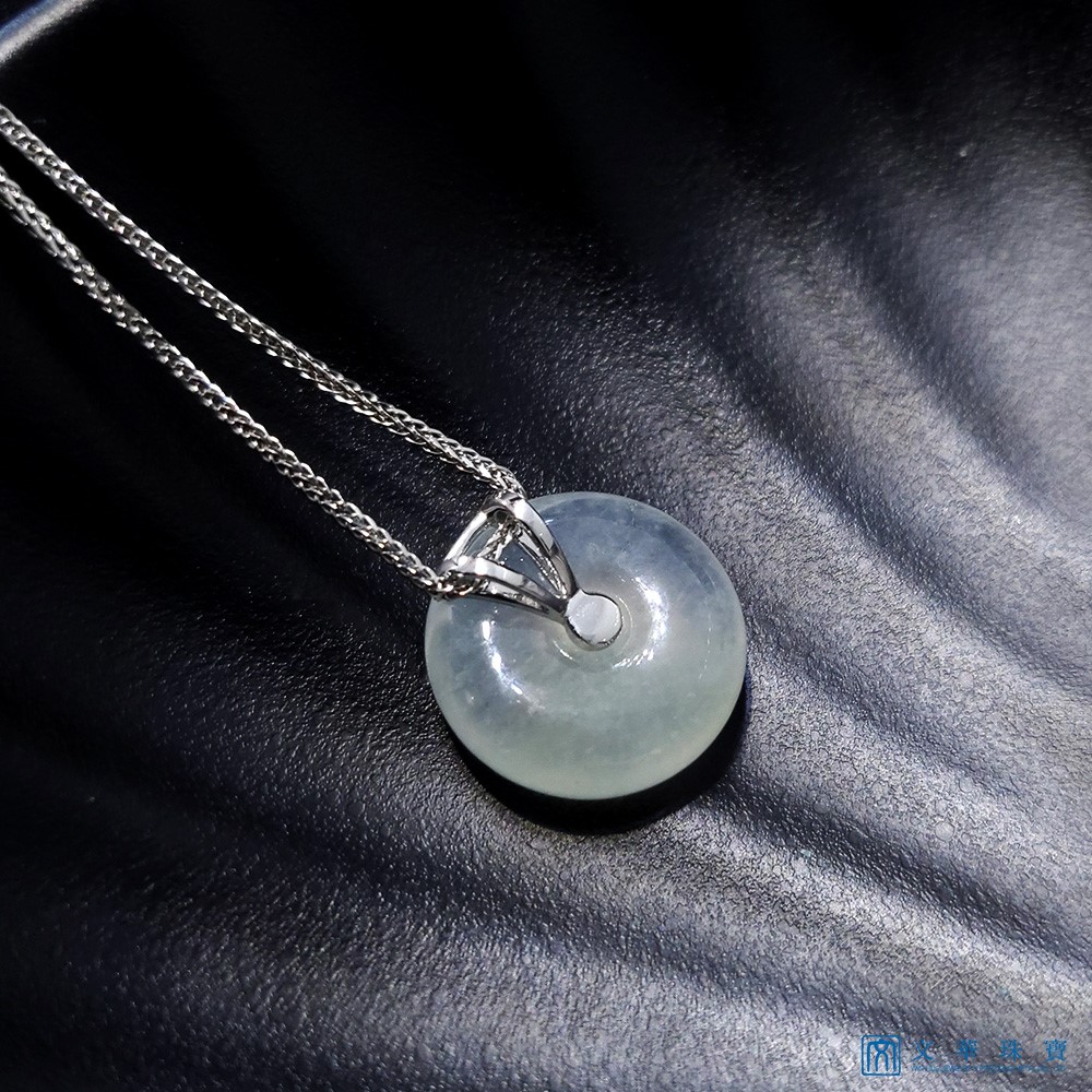 冰玻簡約平安扣 