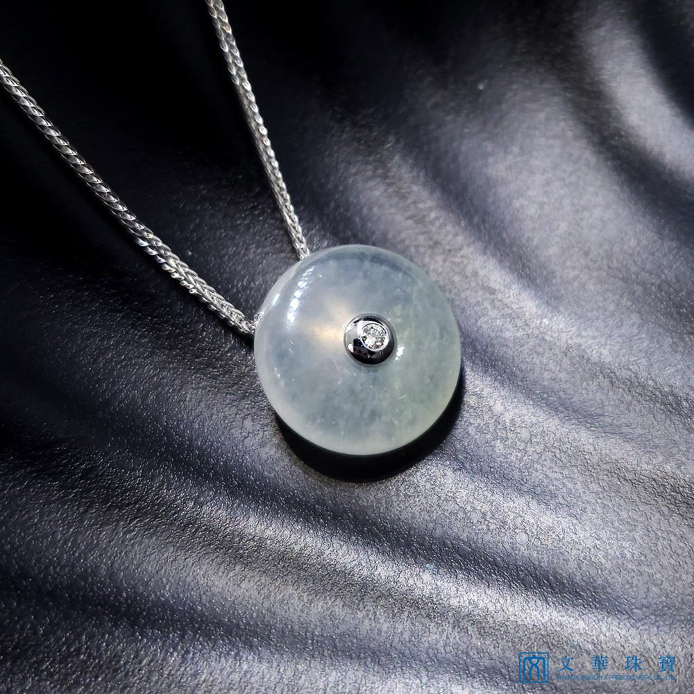 冰玻簡約平安扣 