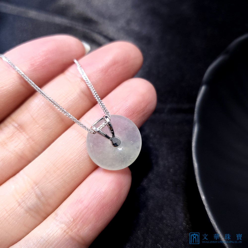 冰玻簡約平安扣 