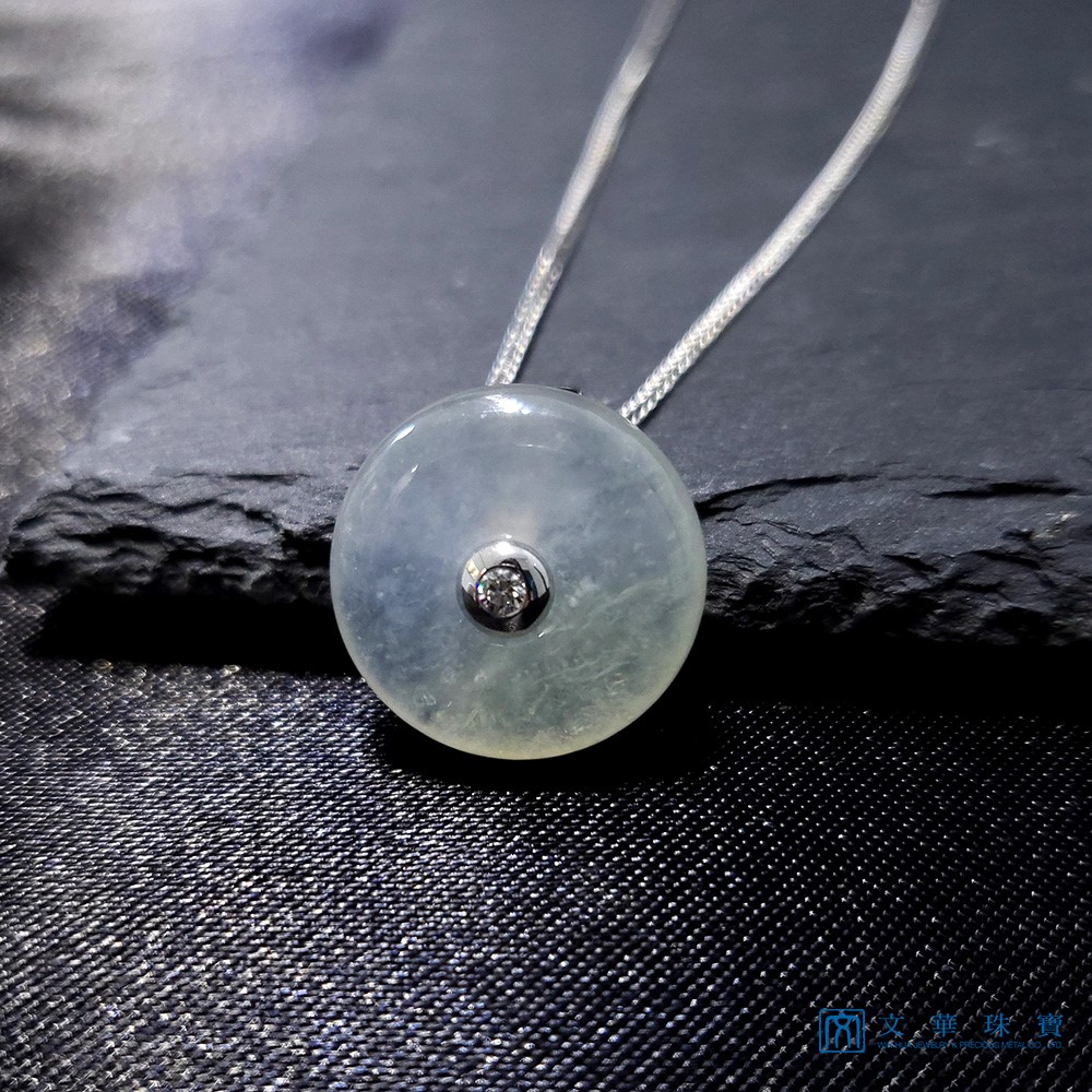 冰玻簡約平安扣 