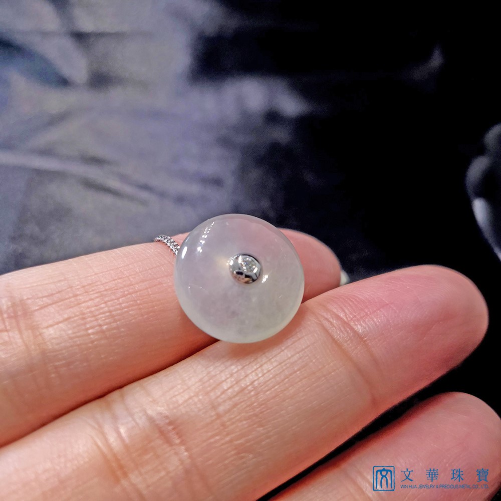 冰玻簡約平安扣 