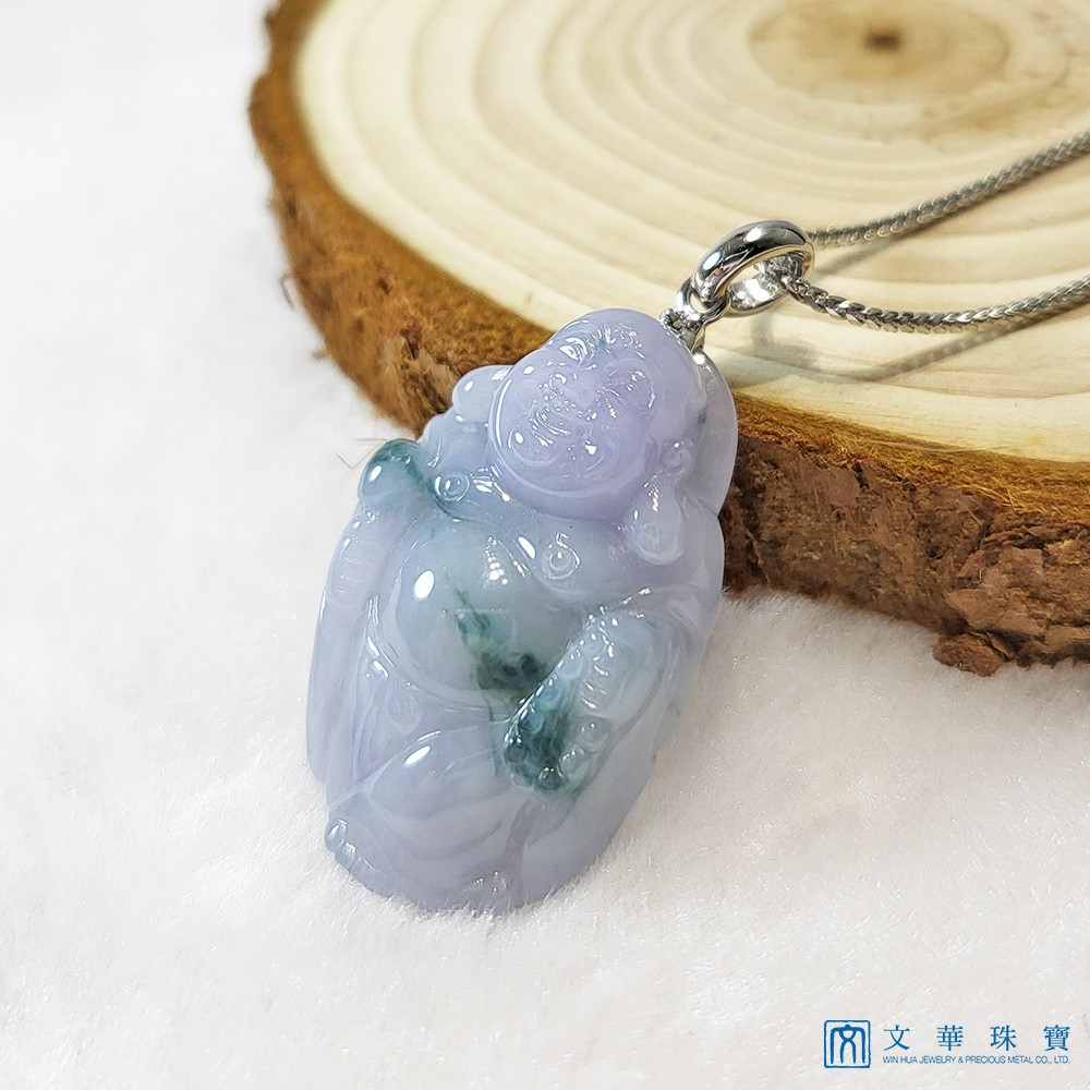 粉紫飄花彌勒佛