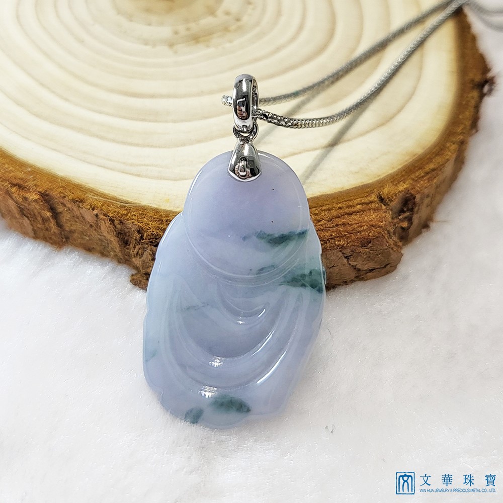 粉紫飄花彌勒佛